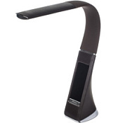 картинка Светильник настольный с часами TLD-542 Brown/LED/300Lm/5000K/Dimmer календарем, термометром 5W UL-00001817 TM Uniel от интернет-магазина К1-СТРОЙ