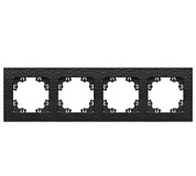 картинка Рамка фактурная 4-ая серия "Афина" графит (еврослот) А10046-Gr UNIVersal от интернет-магазина К1-СТРОЙ