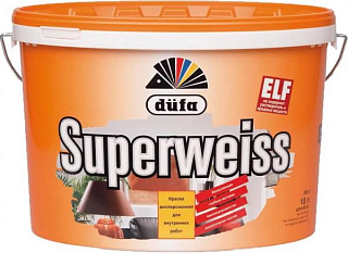 картинка Краска универсальная супербелая 10л D4 Superweiss ЗИМА Dufa от интернет-магазина К1-СТРОЙ
