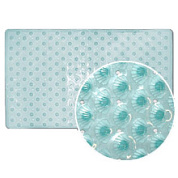 картинка Коврик резиновый "Ракушка" 62х37 для ванной на присосках, зеленый BR-6237 ZALEL от интернет-магазина К1-СТРОЙ