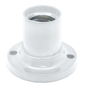 картинка Патрон для ламп накладной прямой Е27 белый от интернет-магазина К1-СТРОЙ