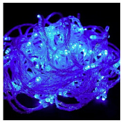 картинка Светодиодная гирлянда LED40 прозрачный шнур, синий 4м от интернет-магазина К1-СТРОЙ