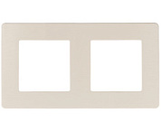 картинка Рамка для розеток и выключателей Серия 12, 12-5102-02 на 2 поста, Сатин слоновая кость ЭРА от интернет-магазина К1-СТРОЙ