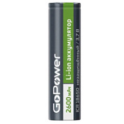картинка Аккумулятор Li-ion 18650 PC1 3.7V 2600mAh без защиты плос.конт. 00-00024885 GoPower от интернет-магазина К1-СТРОЙ