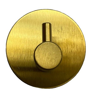 картинка Крючок круг настенный самоклеящийся матовое золото от интернет-магазина К1-СТРОЙ