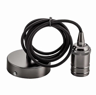 картинка Патрон для ламп со шнуром E27 1м хром/бел./медь от интернет-магазина К1-СТРОЙ