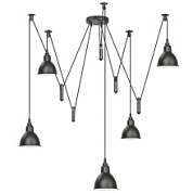 картинка 761057 (MD17003036-5A) Люстра ACROBATA 5х40W E14 ЧЕРНЫЙ (в комплекте) от интернет-магазина К1-СТРОЙ