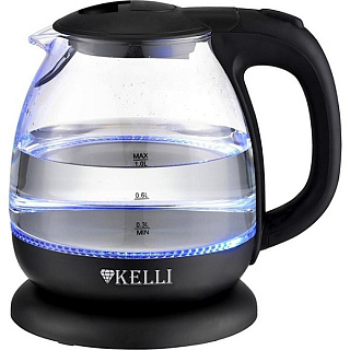 картинка Электрический чайник черный KL-1370 Kelli от интернет-магазина К1-СТРОЙ