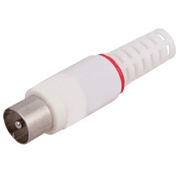 картинка TV-разъем штекер без пайки белый 05-2041 REXANT от интернет-магазина К1-СТРОЙ