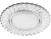 картинка Светильник встраиваемый с белой LED подсветкой CD4021 потолочный, GX53 без лампы прозрачный, 29474 Feron от интернет-магазина К1-СТРОЙ