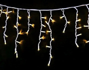 картинка Гирлянда светодиодная бахрома теплый 6м х 40см белый шнур от интернет-магазина К1-СТРОЙ