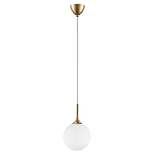 картинка Подвес Lightstar GLOBO 1х40W E14, золото/белый, D200 от интернет-магазина К1-СТРОЙ