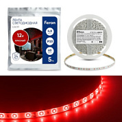картинка Cветодиодная LED лента LS603, 60SMD (2835)/м 4.8Вт/м IP20 12V красный 27672 Feron от интернет-магазина К1-СТРОЙ