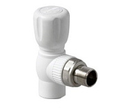 картинка Кран шаровой для радиатора угловой Ø20 х 1/2 PPR Watermark от интернет-магазина К1-СТРОЙ