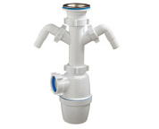 картинка Сифон бутылочный с двумя отводами, 1 1/2"х40 мм А-4006 Орио от интернет-магазина К1-СТРОЙ