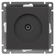 картинка Розетка телевизионная TV 1-м СП серия "Афина" графит A0027-Gr Universal от интернет-магазина К1-СТРОЙ