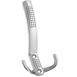 картинка Крючок тройной перфорированный большой матовый хром от интернет-магазина К1-СТРОЙ