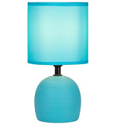 картинка Настольная лампа Rivoli Sheron 7067-502 1 * Е14 40 Вт керамика голубая с абажуром Rivoli Sheron от интернет-магазина К1-СТРОЙ