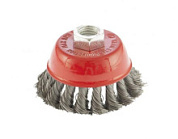 картинка Щетка для УШМ, 75 мм, М14, "чашка", крученая проволока 0.35 мм Matrix от интернет-магазина К1-СТРОЙ