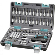 картинка Набор инструментов, 1/4, CrV, пластиковый кейс, 57 предметов Stels от интернет-магазина К1-СТРОЙ