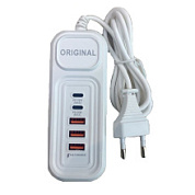 картинка USB2.0 HUB Хаб на 3USB + 2Type-C порта 25w BK-02 Original от интернет-магазина К1-СТРОЙ