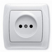 картинка Розетка без заземления белая Viko Carmen от интернет-магазина К1-СТРОЙ