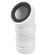 картинка Гофра для унитаза угловая 45° L315-440 мм MRWC-F16R McAlpine от интернет-магазина К1-СТРОЙ