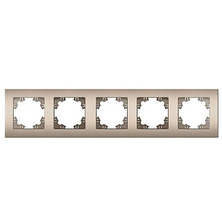 картинка Рамка пятиместная шампань А1042-Br Афина Universal от интернет-магазина К1-СТРОЙ