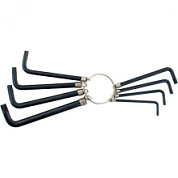 картинка Набор ключей имбусовых Torx 9 шт: T10, 15, 20, 25, 27, 30, 40, 45, 50, оксидированные, на кольце Sparta от интернет-магазина К1-СТРОЙ