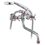 картинка Смеситель для ванны R22118-10 красный/хром Frud от интернет-магазина К1-СТРОЙ