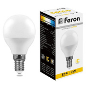 картинка Лампа светодиодная шар 7W 230V E14 2700K LB-95 25478 Feron от интернет-магазина К1-СТРОЙ
