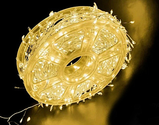 картинка Гирлянда роса мишура 50м теплый свет (хвойная лапа) от интернет-магазина К1-СТРОЙ