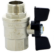 картинка Кран шаровой 3/4" гайка/штуцер бабочка усиленная BUGATTI от интернет-магазина К1-СТРОЙ