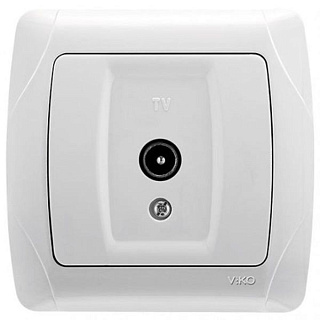 картинка Розетка телевизионная белая Viko Carmen  от интернет-магазина К1-СТРОЙ