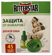 картинка Комплект от комаров жидкость +фумигатор 45 ночей RITTERSTAR от интернет-магазина К1-СТРОЙ