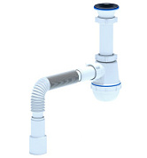 картинка Сифон 1 1/2"*40 с гибкой трубой 40*40/50, А0115 АНИ ПЛАСТ Грот от интернет-магазина К1-СТРОЙ