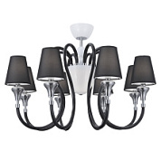 картинка 809087*** (MС2070-8BL) Люстра OTTO 8х25W E14+1х40W G9 ЧЕРНЫЙ ткань (в комплекте) от интернет-магазина К1-СТРОЙ