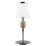 картинка Настольная лампа ESCICA 1х40W E14, белый/коньяк/хром (Lightstar) от интернет-магазина К1-СТРОЙ