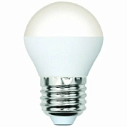 картинка Лампа светодиодная форма шар, матовая белый свет 4000K  LED-G45-6W-4000K-E27-FR-SLS Volpe от интернет-магазина К1-СТРОЙ