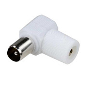 картинка Разъём гнездо TV без пайки Белый Угловой 05-2062 REXANT от интернет-магазина К1-СТРОЙ