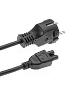 картинка Шнур сетевой для ноутбуков Евро с заземлением 1,8м ( разъем IEC 320 C5 ) от интернет-магазина К1-СТРОЙ