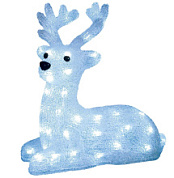 картинка Фигура светодиодная Лежащий оленёнок. 32x32см. 50 светодиодов. Белый свет. Провод прозрачный. ULD-M3133-050-STA WHITE IP20 LYING FAWN Uniel от интернет-магазина К1-СТРОЙ