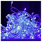 Светодиодная гирлянда LED40 прозрачный шнур, синий 4м