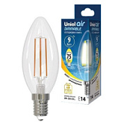картинка Лампа светодиодная диммируемая LED-C35-9W-3000K-E14-CL-DIM GLA01TR Uniel от интернет-магазина К1-СТРОЙ