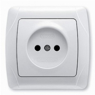 картинка Розетка без заземления белая Viko Carmen от интернет-магазина К1-СТРОЙ
