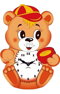 картинка Часы настенные детские МДФ Мишка Mikhail Moskvin от интернет-магазина К1-СТРОЙ
