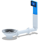 картинка Перелив для мойки с прямоугольным вертикальным корпусом гибкий, 3 1/2" N305S Ани от интернет-магазина К1-СТРОЙ