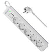 картинка Удлинитель с сетевым фильтром DFS 133 3 м белый, 5 розеток Defender от интернет-магазина К1-СТРОЙ