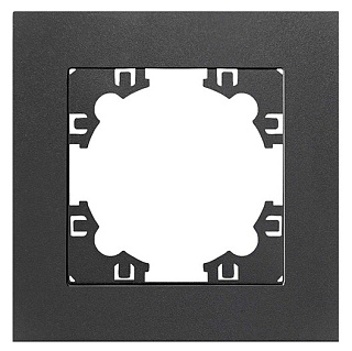 картинка Рамка одноместная графит А0053-Gr Афина Universal от интернет-магазина К1-СТРОЙ