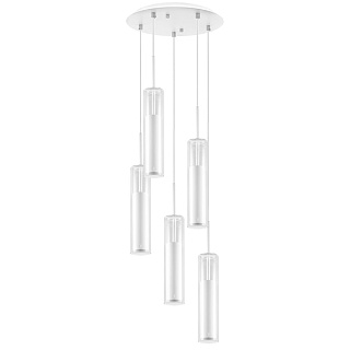 картинка Подвесная люстра Lightstar CILINO 5х40W GU10, матовый белый от интернет-магазина К1-СТРОЙ